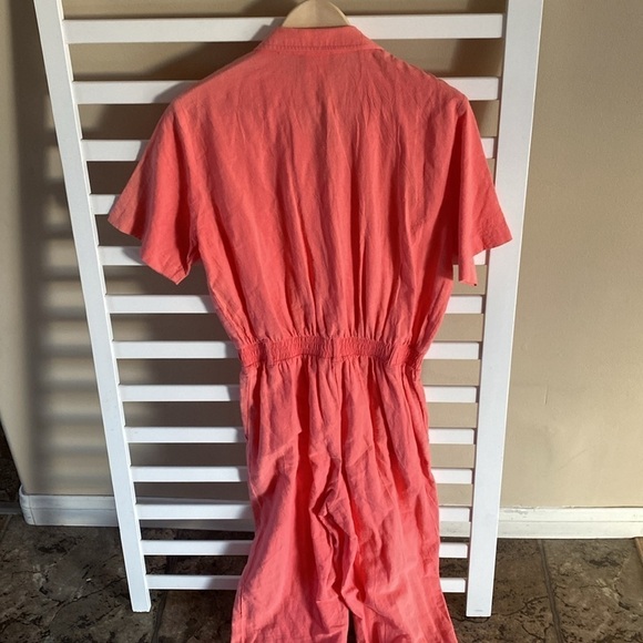 Saint Germain Short Sleeve 100% Cotton Vintage Utility Jumpsuit Size Medium - Picture 8 of 12